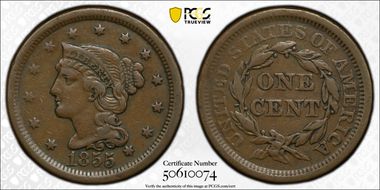 1855 1C Upright 55 VF30BN