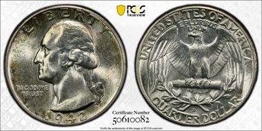 1942-D 25C MS65
