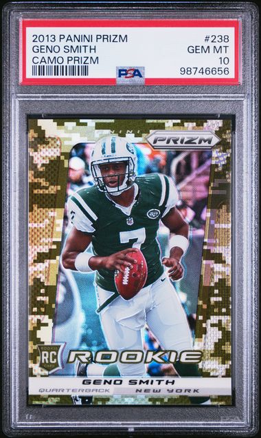 2013 Panini Prizm Geno Smith #238 (Camo Prizm) Gem Mt 10 front