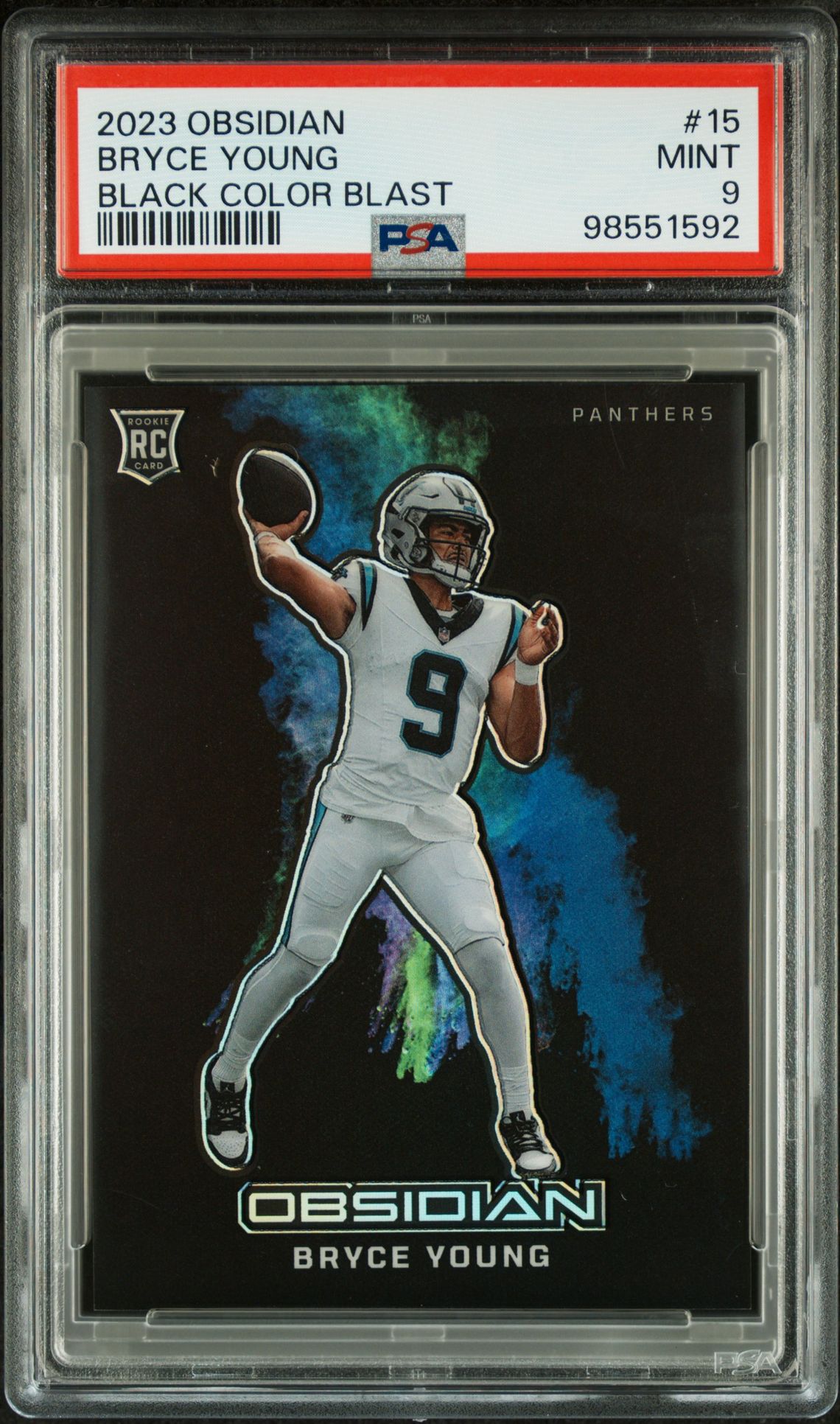 2023 Panini PANINI OBSIDIAN BLACK COLOR BLAST #15 Bryce Young front