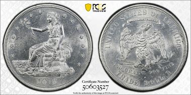 1876-S T$1 AU58