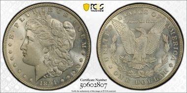 1891 $1 MS64