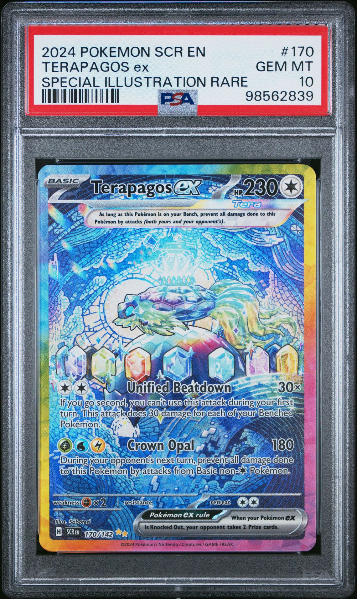 2024 Pokemon POKEMON SCR EN-STELLAR CROWN SPECIAL ILLUSTRATION RARE #170 Terapagos Ex front