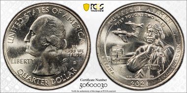 2021-D 25C Tuskegee Airmen NP MS65