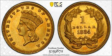 1884 G$1 MS62