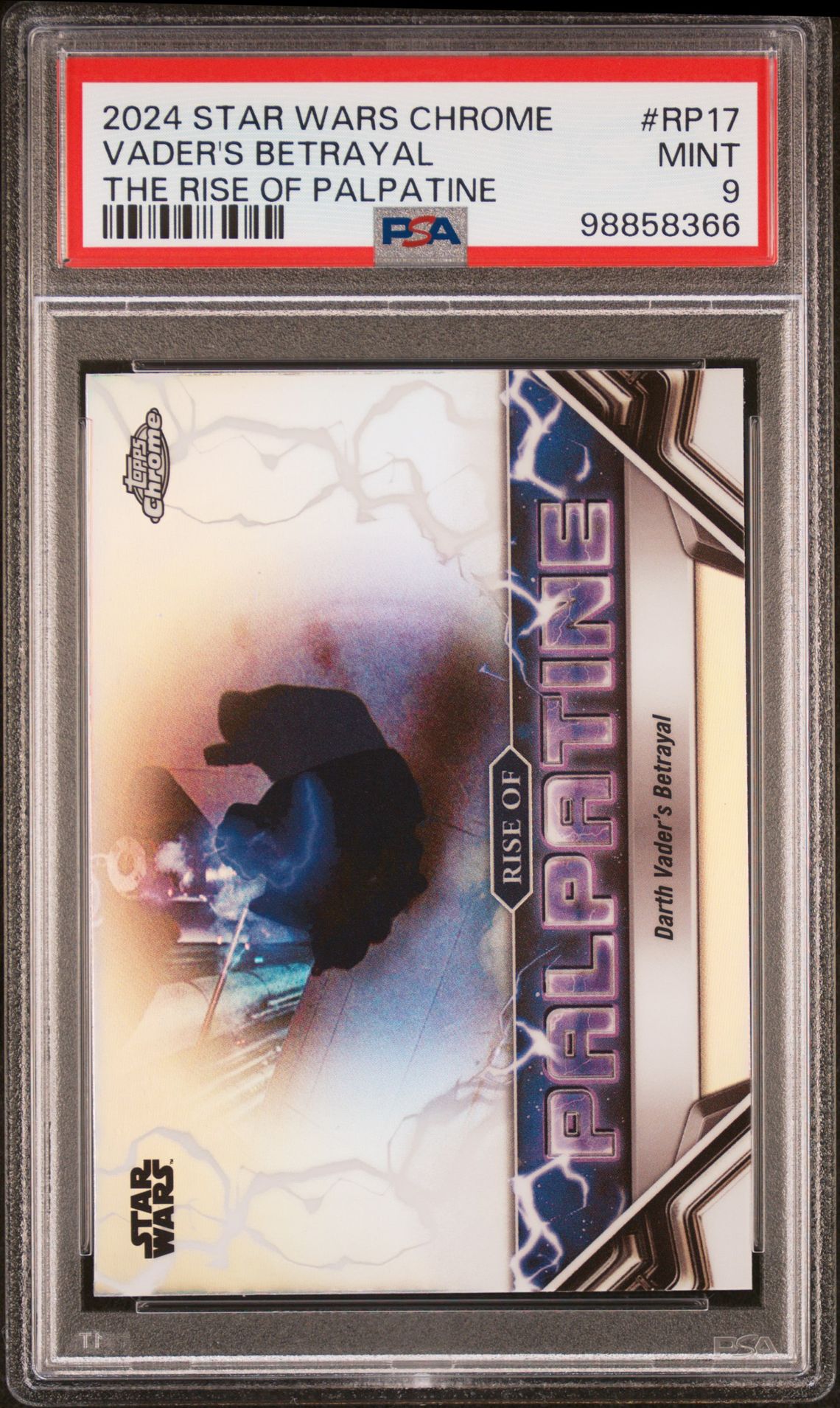 2024 Topps Chrome TOPPS CHROME STAR WARS THE RISE OF PALPATINE #RP17 Vader's Betrayal front