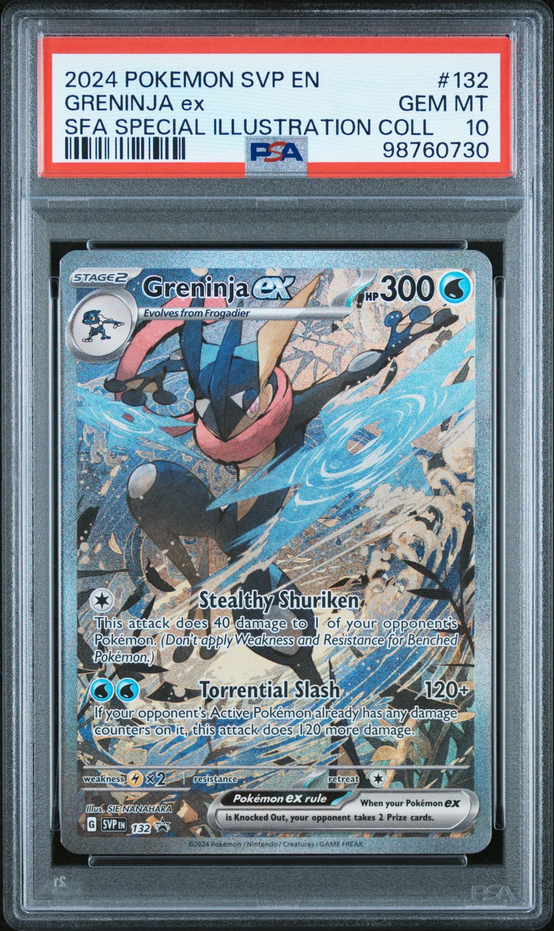 2024 Pokemon POKEMON SVP EN-SV BLACK STAR PROMO SFA SPECIAL ILLUSTRATION COLL #132 Greninja Ex front