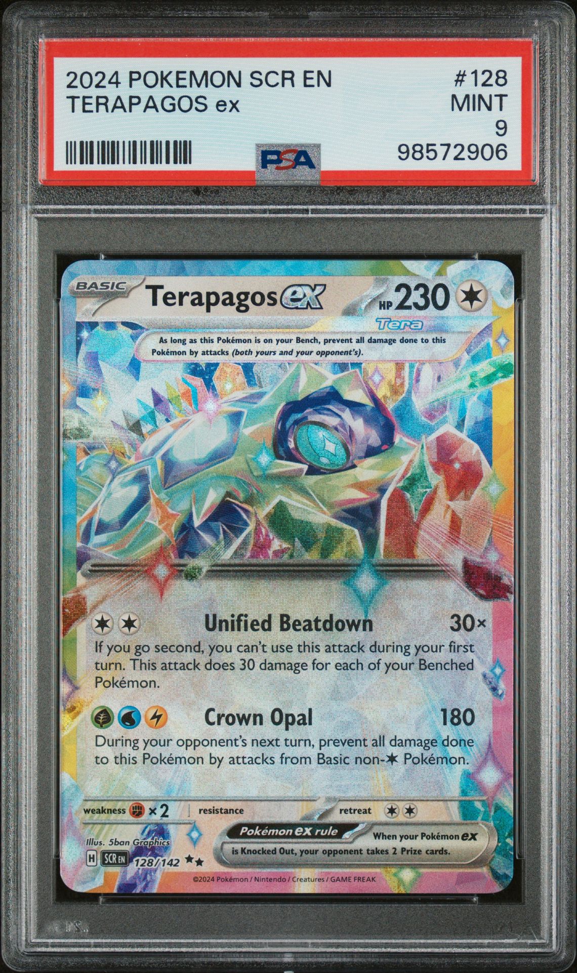 2024 Pokemon POKEMON SCR EN-STELLAR CROWN #128 Terapagos Ex front