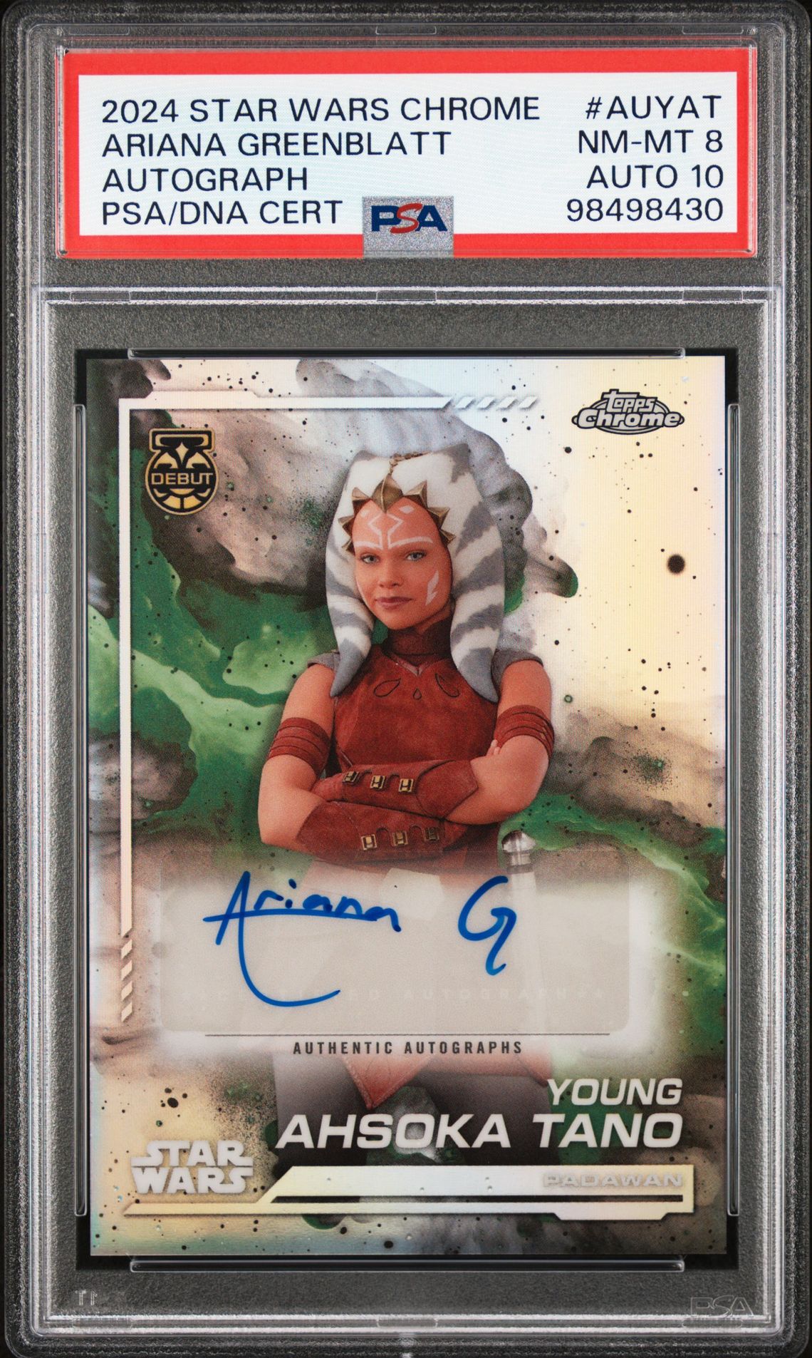 2024 Topps Chrome TOPPS CHROME STAR WARS AUTOGRAPHS #AUYAT Rosario Dawson front