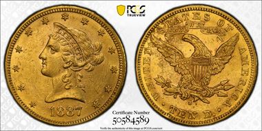 1887-S $10 AU55