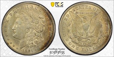 1921 $1 Morgan N1