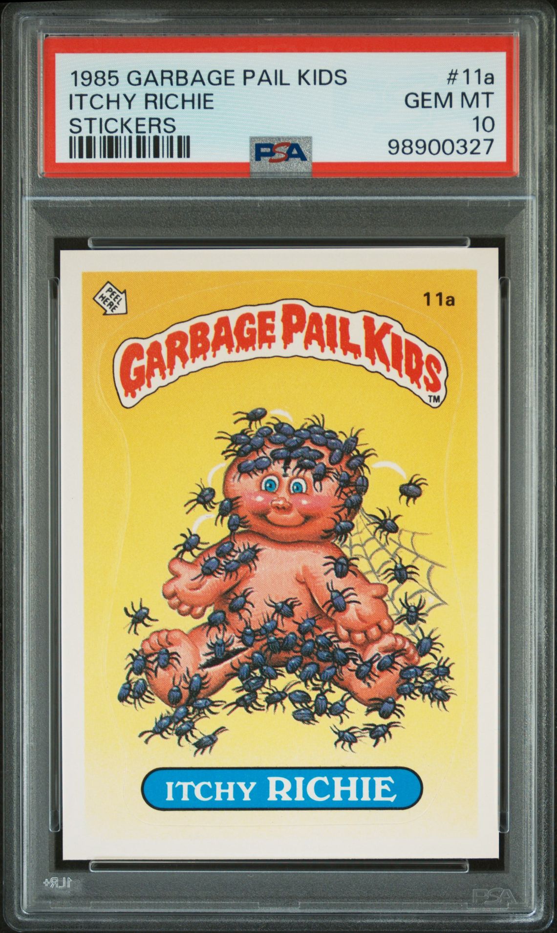 1985 Topps Garbage Pail Kids #11A Itchy Richie front