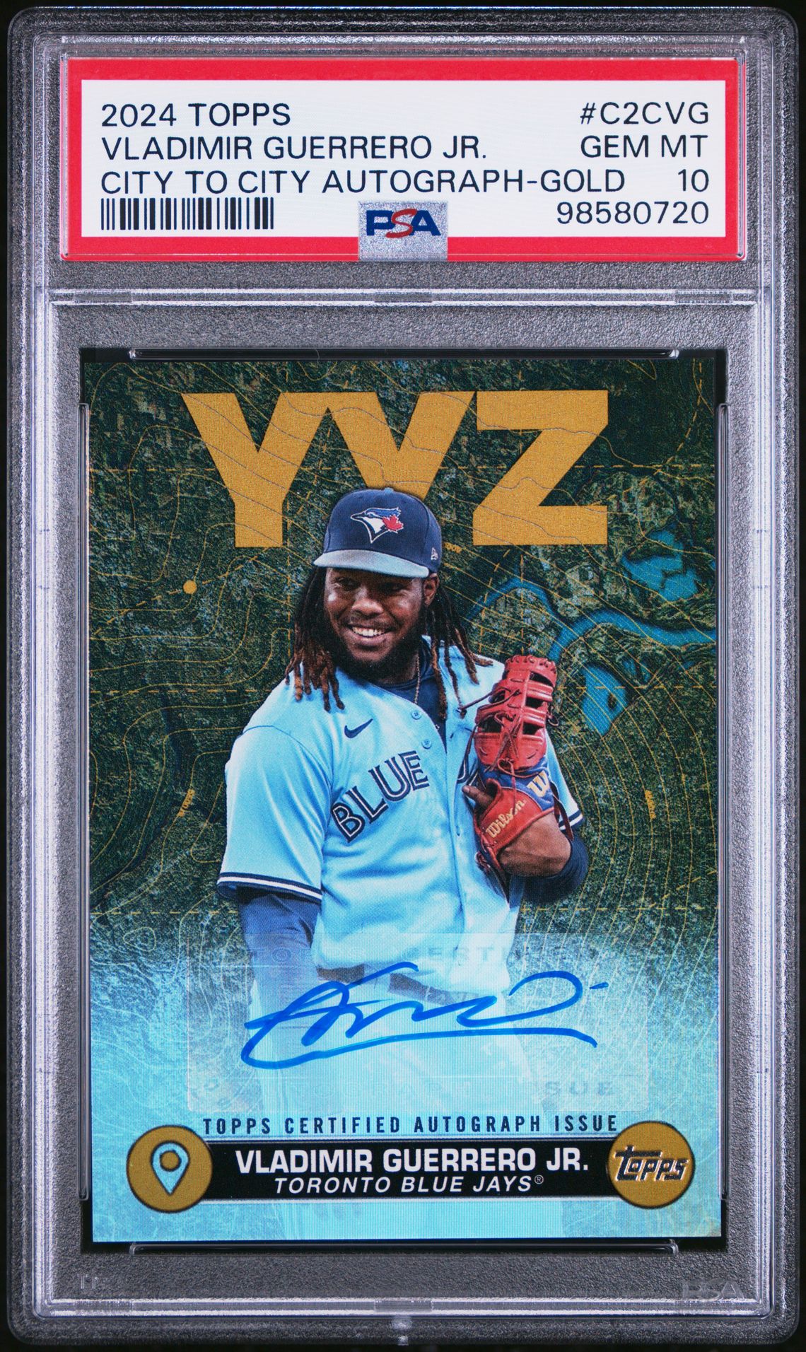 2024 Topps TOPPS CITY TO CITY AUTOGRAPHS GOLD #C2CVG Vladimir Guerrero Jr. front