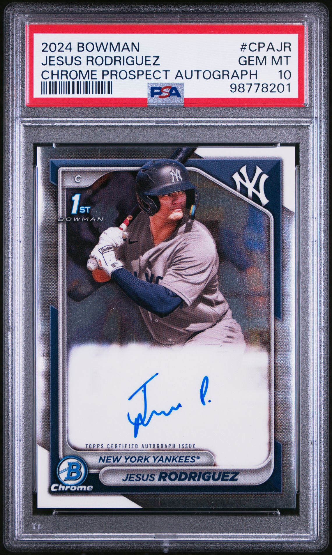 2024 Bowman BOWMAN CHROME PROSPECT AUTOGRAPHS #CPAJR Jesus Rodriguez front