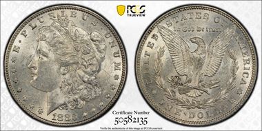 1883 $1 AU58