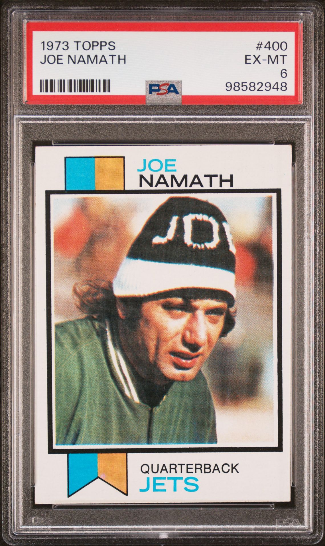 1973 Topps Joe Namath #400 Ex-Mt 6 front