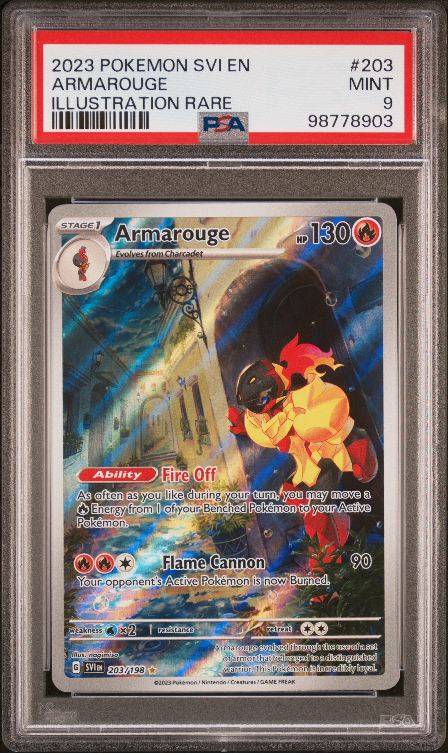 2023 Pokemon Svi En-Scarlet & Violet Armarouge #203 (Illustration Rare) Mint 9 front