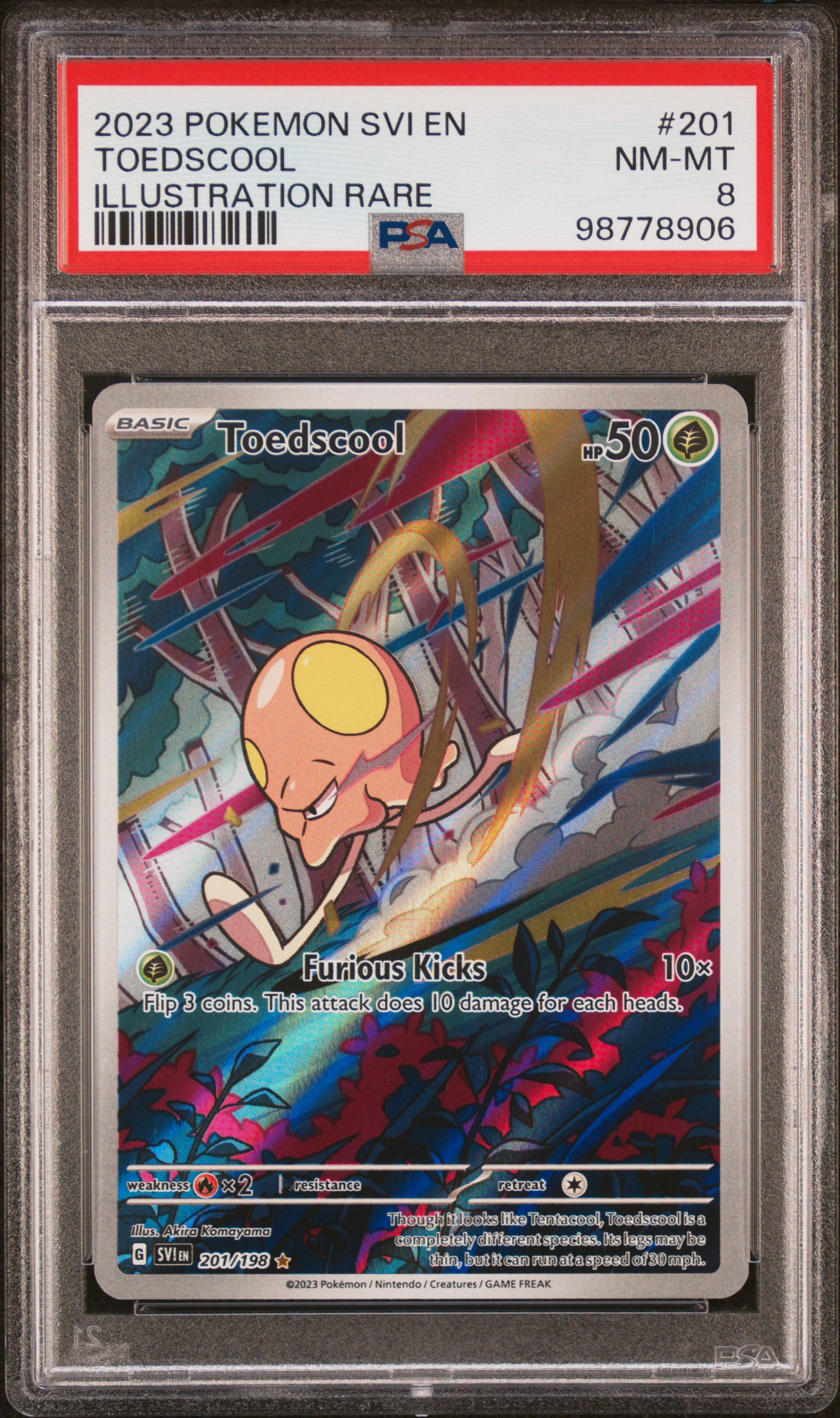 2023 Pokemon Svi En-Scarlet & Violet Toedscool #201 (Illustration Rare) Nm-Mt 8 front