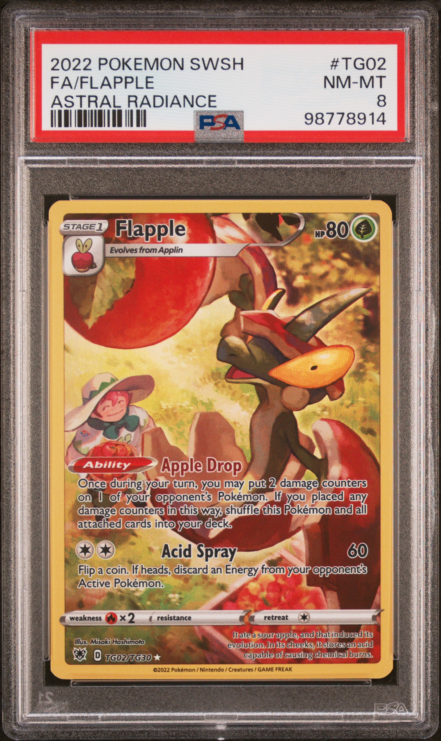 2022 Pokemon Sword & Shield Astral Radiance Fa/Flapple #Tg02 (Astral Radiance) Nm-Mt 8 front