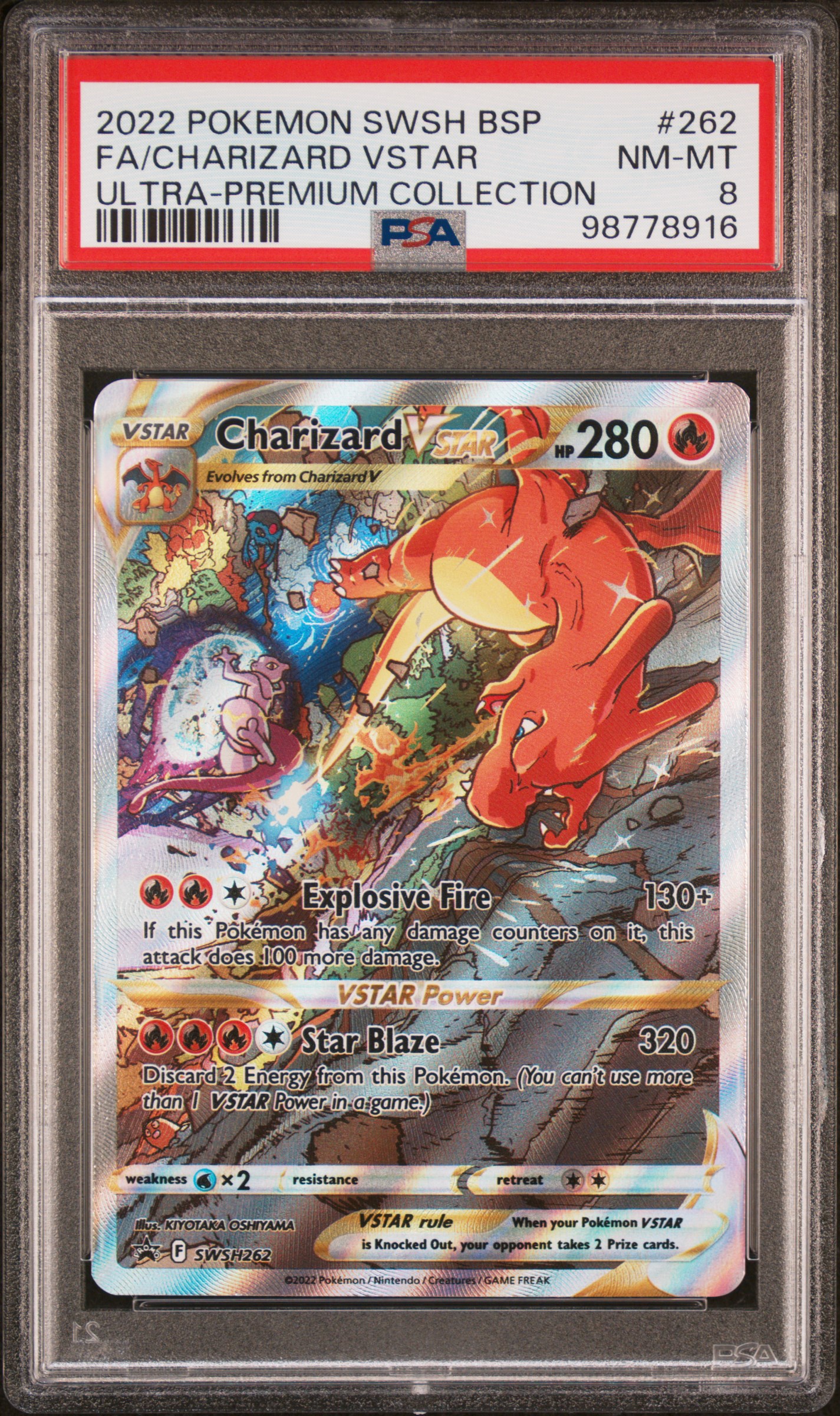 2022 Pokemon Swsh Black Star Promo Fa/Charizard Vstar #262 (Ultra-Premium Collection) Nm-Mt 8 front