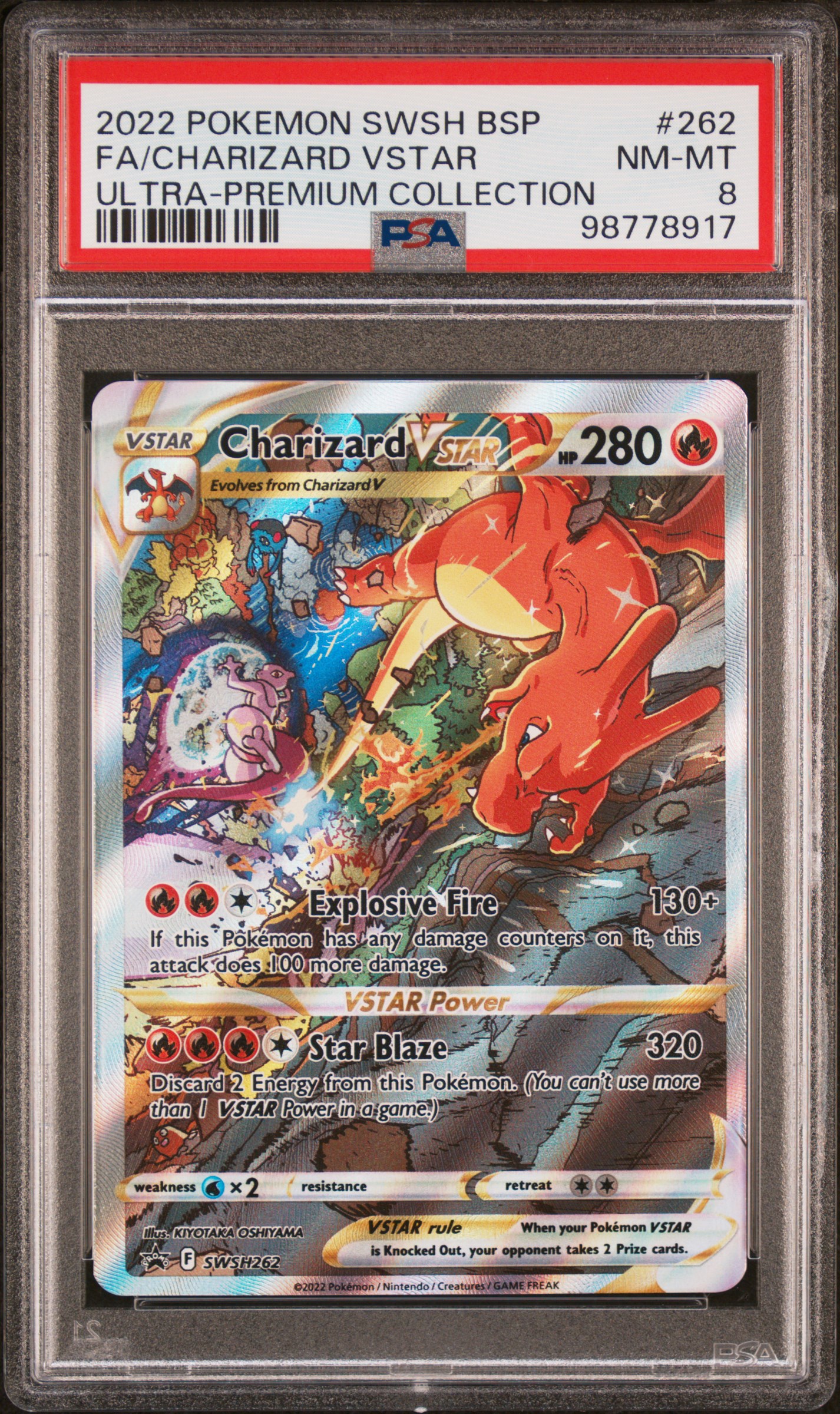 2022 Pokemon Swsh Black Star Promo Fa/Charizard Vstar #262 (Ultra-Premium Collection) Nm-Mt 8 front