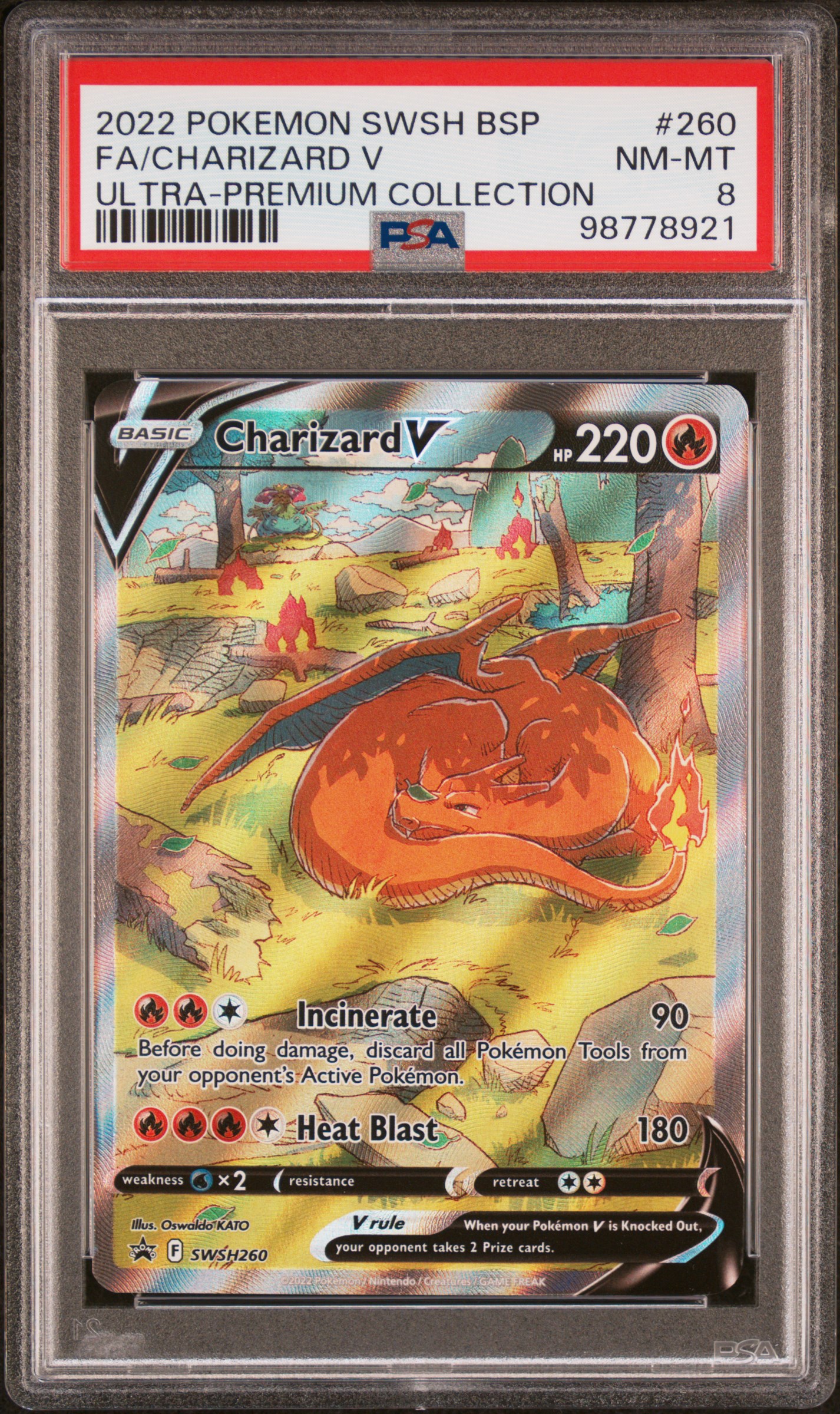 2022 Pokemon Swsh Black Star Promo Fa/Charizard V #260 (Ultra-Premium Collection) Nm-Mt 8 front