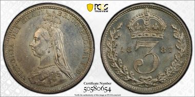 1887 3D S-3931 Jubilee Head MS63