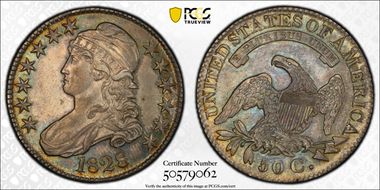 1828 50C Curl Base 2, No Knob AU58+