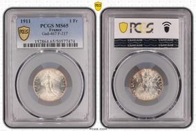 1911 1 Fr Gad-467 F-217 MS65