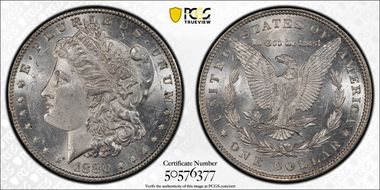 1880 $1 VAM 8 8/7 Ears MS61