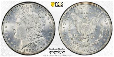 1880 $1 VAM 16 Checkmark MS64