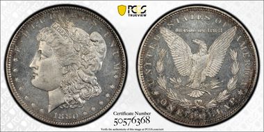 1880 $1 VAM 53 Checkmark MS64+ PL