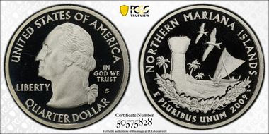 2009-S 25C Northern Mariana Islands Silver PR69DCAM