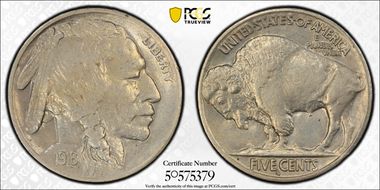 1916-S 5C AU58