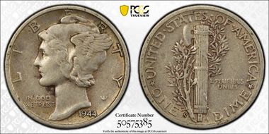 1944-S 10C XF45