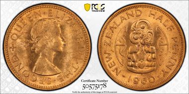 1960 1/2D Broken Neck, Wide Eye MS64RD