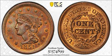 1851 1C N-12 MS65+ RB