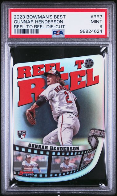2023 Bowman BOWMAN'S BEST REEL TO REEL DIE-CUTS #RR7 Gunnar Henderson front
