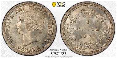 1870 5C WB WD SB7 MS65