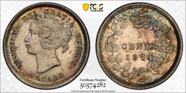 1874-H 5C NLD 1/1 8/8 Sloping Pt. 7 MS64