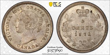 1871 5C WD TP7 Low 1 MS64