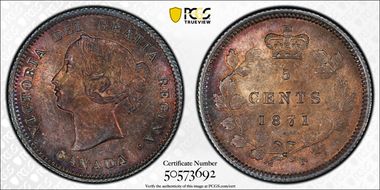 1871 5C ND Thick Pointed 7 MS63