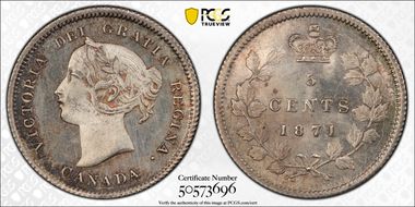 1871 5C ND TP7 1/1 MS65