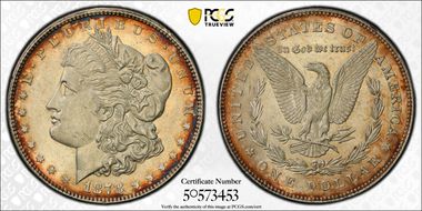 1878 7TF $1 Reverse of 1878 AU58