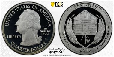 2015-S 25C Homestead NP - Silver PR69DCAM