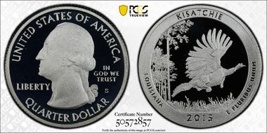 2015-S 25C Kisatchie NP - Silver PR69DCAM