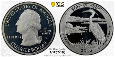 2015-S 25C Bombay Hook NP - Silver PR69DCAM