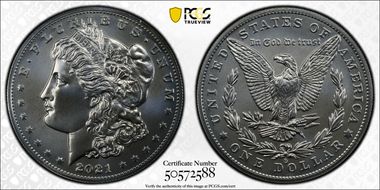 2021-O Privy $1 Morgan Dollar 100th Anniversary MS69