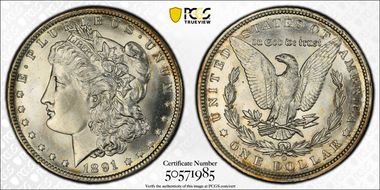 1891-O $1 MS64+