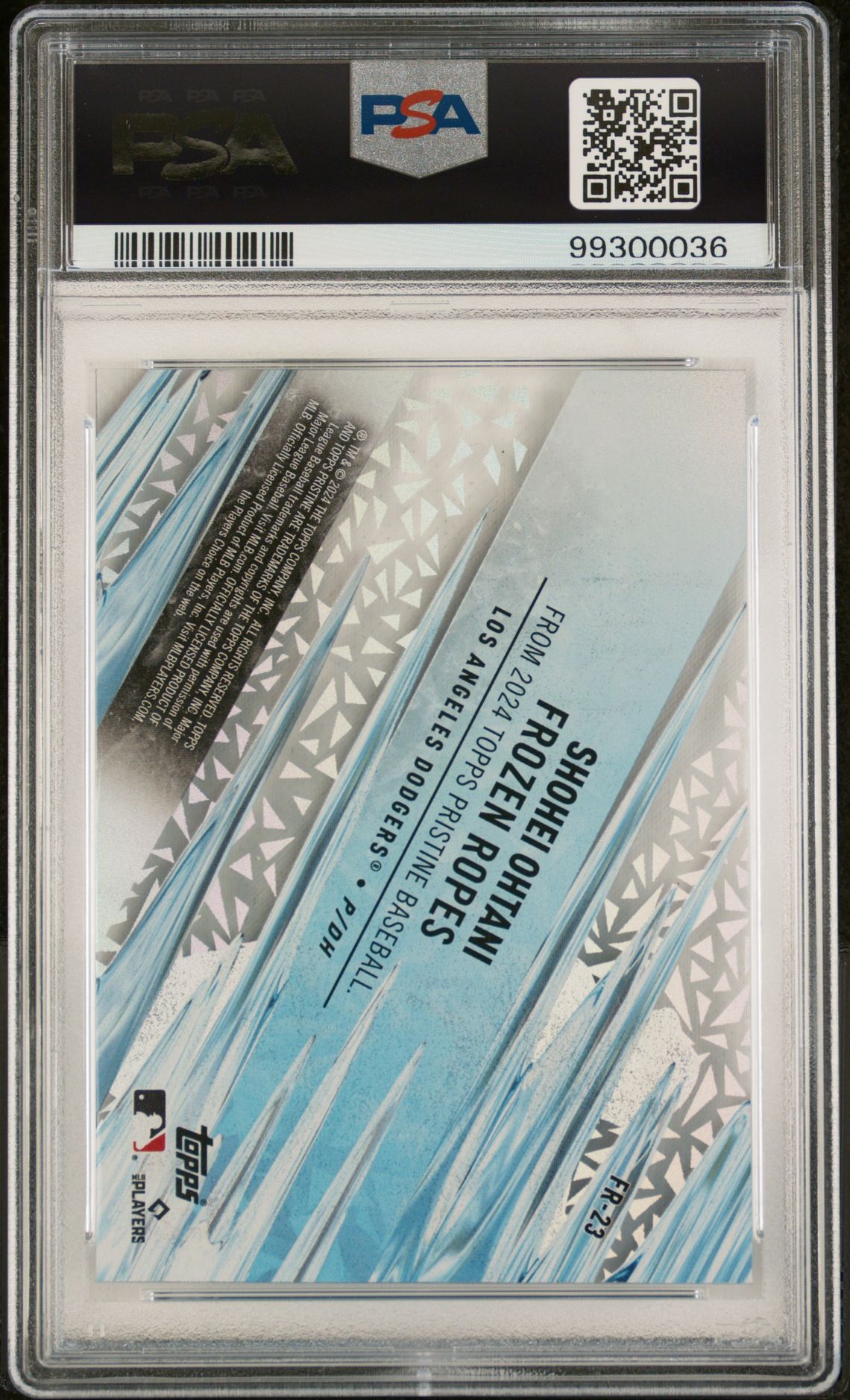 2024 Topps Pristine Frozen Ropes Shohei Ohtani #Fr23 Gem Mt 10 back